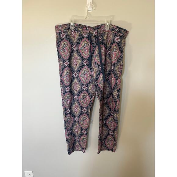 Sundance Paisley Pull-on Madora Drawstring Pants women’s medium petite - Picture 12 of 14